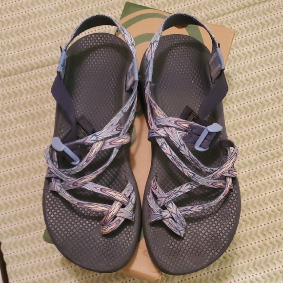Chaco's Zcloud 2 Stylish Women's Sandals in Black‎ and Laced Agua - Picture 8 of 10